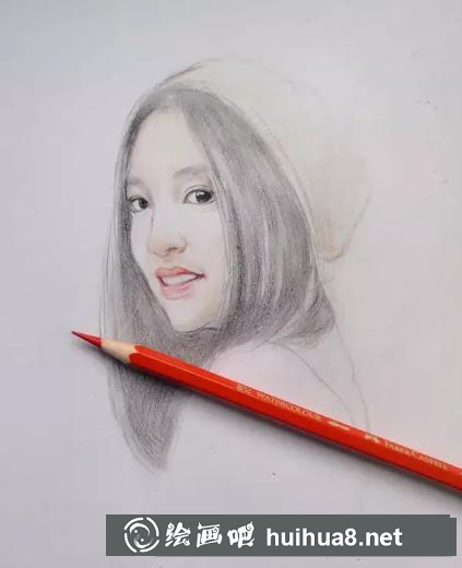 彩鉛畫美女