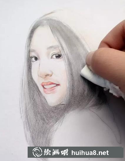 彩鉛畫美女