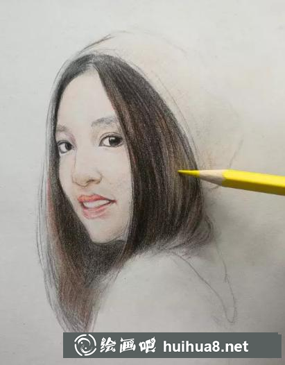 彩鉛畫美女