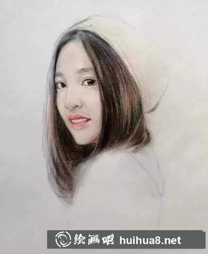 彩鉛畫美女