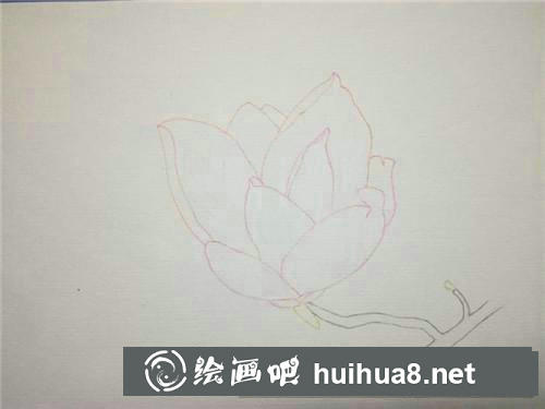 二喬玉蘭水彩畫