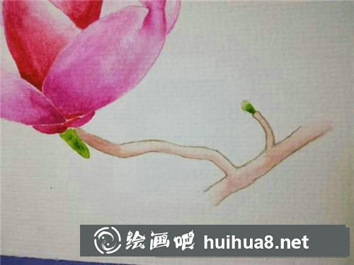 二喬玉蘭水彩畫