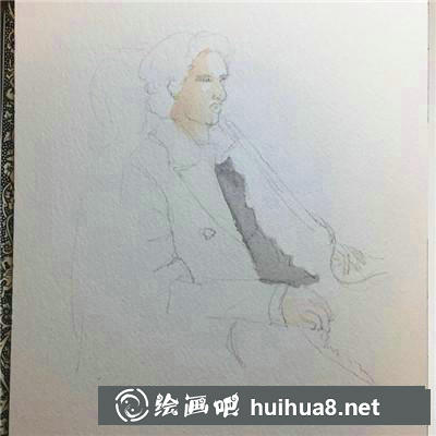 人物水彩上色