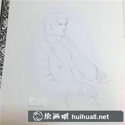 人物水彩線稿