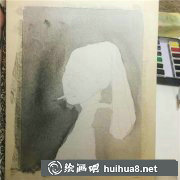 水彩畫教程學畫抽煙女性
