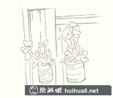 盆栽彩鉛畫(huà)