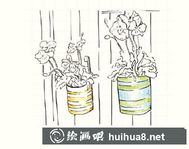 盆栽彩鉛畫(huà)
