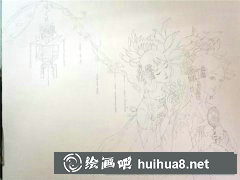 雙蓮美人水彩畫教程分享