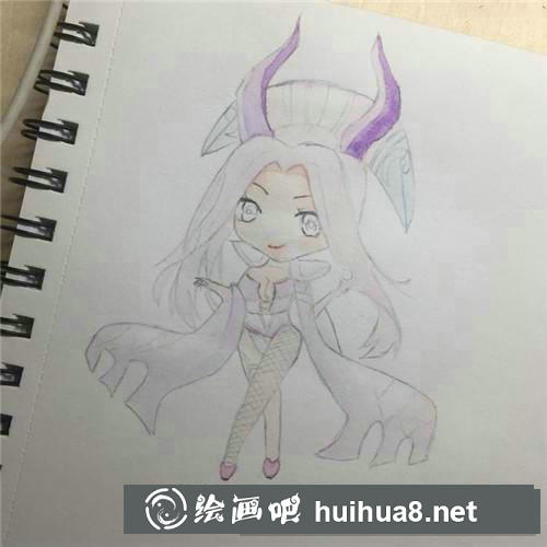 Q版羋月彩鉛畫