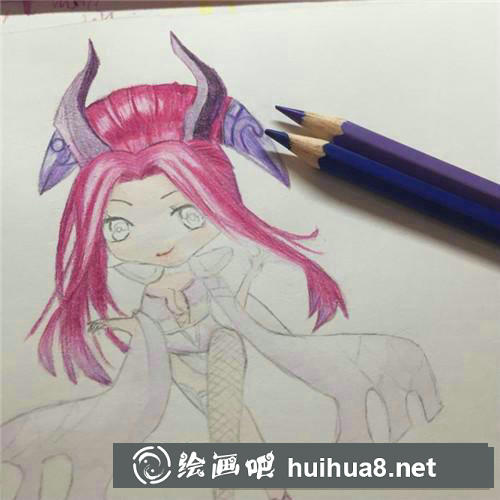 Q版羋月彩鉛畫