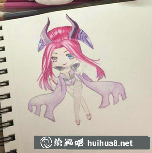 Q版羋月彩鉛畫