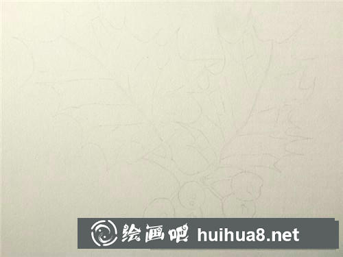 翠綠冬青水彩畫(huà)