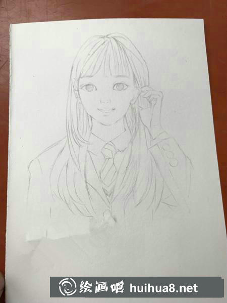 青春校園生活水彩畫