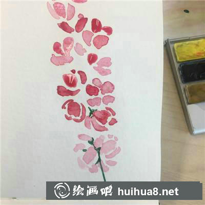 桃花水彩