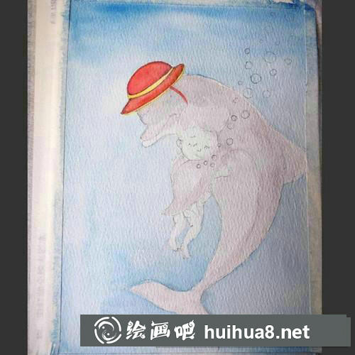 幾米的擁抱水彩畫(huà)