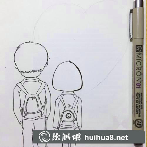 致我們單純的小美好彩鉛畫