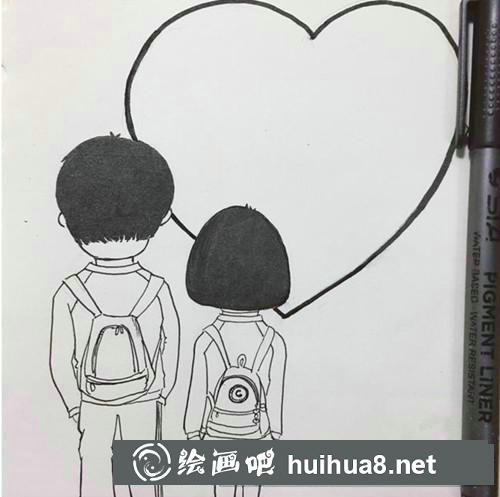 致我們單純的小美好彩鉛畫