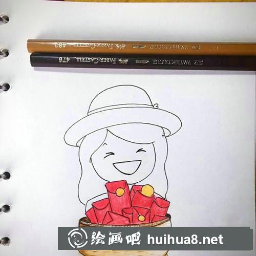 雙十一萌妹子插畫