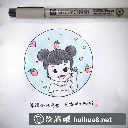 卡哇伊小女孩插畫(huà)