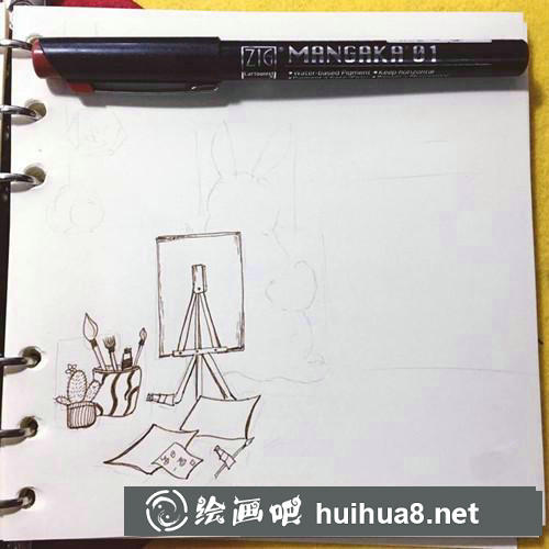 萌兔子插畫