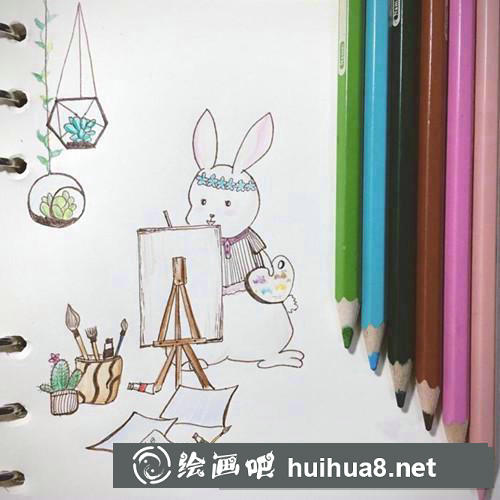 萌兔子插畫