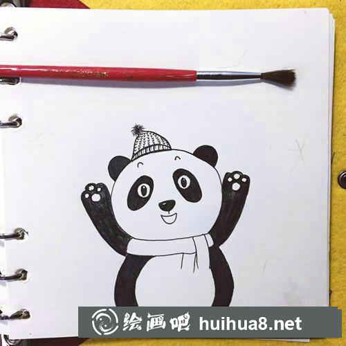萌萌噠熊貓簡筆畫