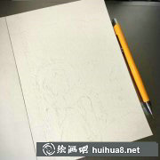 雙麻花辮女孩水彩畫教學步驟