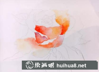 水彩畫玫瑰