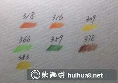 彩鉛繪橘子技法詳解