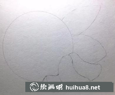 彩鉛畫橘子