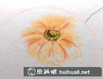 彩鉛畫橘子