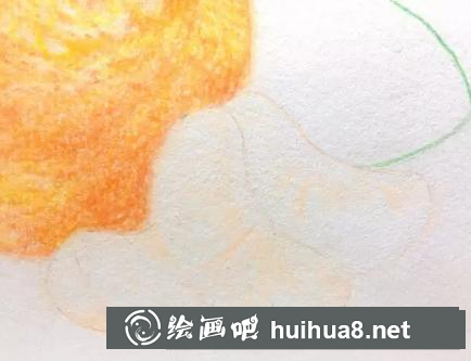 彩鉛畫橘子