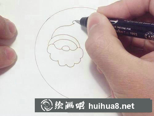圣誕版水晶球音樂盒簡筆畫
