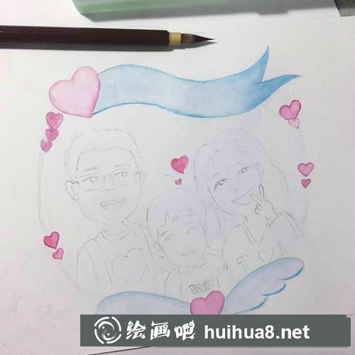 全家福插畫