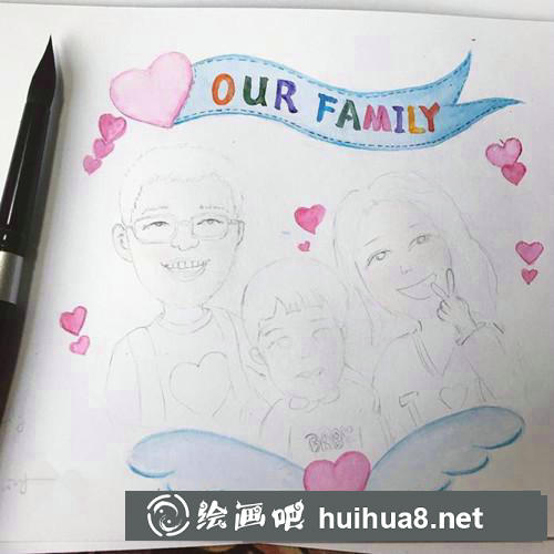 全家福插畫