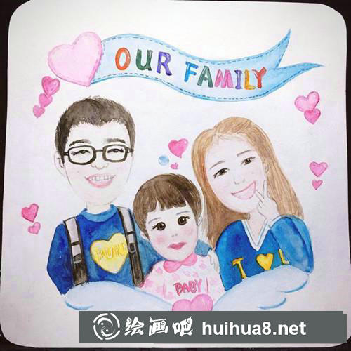全家福插畫