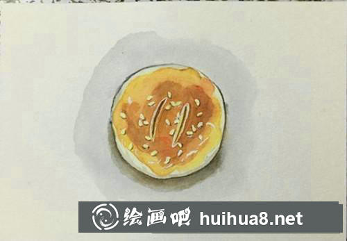 老婆餅水彩畫