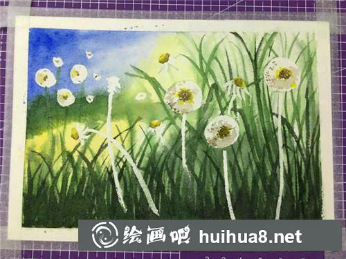 蒲公英水彩畫