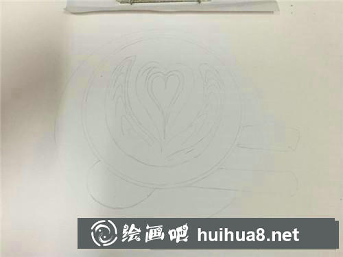 拿鐵咖啡彩鉛畫