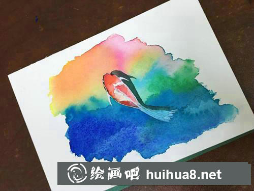 轉(zhuǎn)運(yùn)錦鯉水彩畫