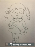 兒童畫麻花辮小女孩繪制教程