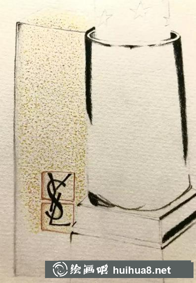 彩鉛畫YSL星辰口紅