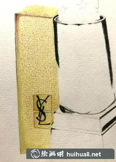 彩鉛畫YSL星辰口紅