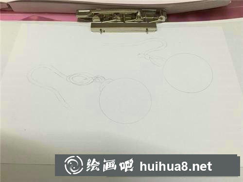 黑珍珠耳環(huán)彩鉛畫