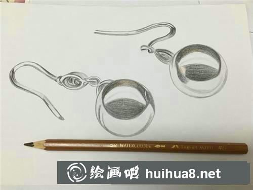 黑珍珠耳環(huán)彩鉛畫