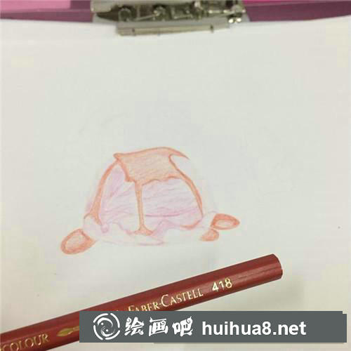 冰淇淋球彩鉛畫
