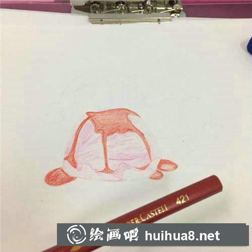 冰淇淋球彩鉛畫