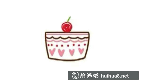 蛋糕簡筆畫教程