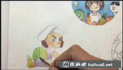 萌廚娘水彩畫教學(xué)步驟