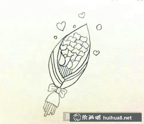 玫瑰花束簡(jiǎn)筆畫